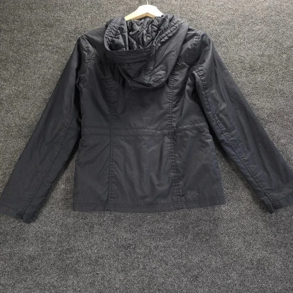 AEROPOSTALE‎ Womens Navy Blue Hooded Duffle Military Jacket Sz S Water Resistant - Picture 12 of 14